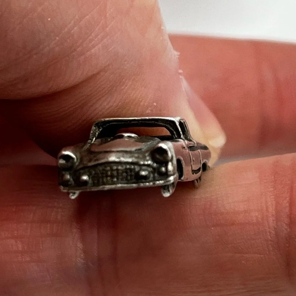 Rare vintage 1950’s Thunderbird car Sterling silver charm pendant